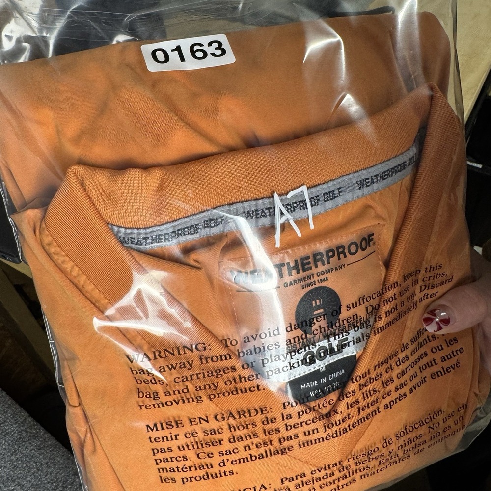 Vintage Golf Weatherproof‎ Garment Company Pullover SummerGlen Y2K Orange Medium - Picture 8 of 8